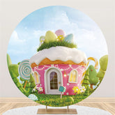 Rosa Cupcake In Der Garten Runden Ostern Tag Hintergrund